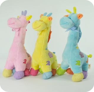 BABY COLOR STUFFED ANIMALS GIRAFFE