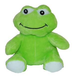 SOFT GREEN STUFFED FROG